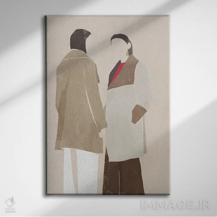 تابلو زن با روسری II اثر ایمی ویلسون - نمای روبهرو روی دیوار