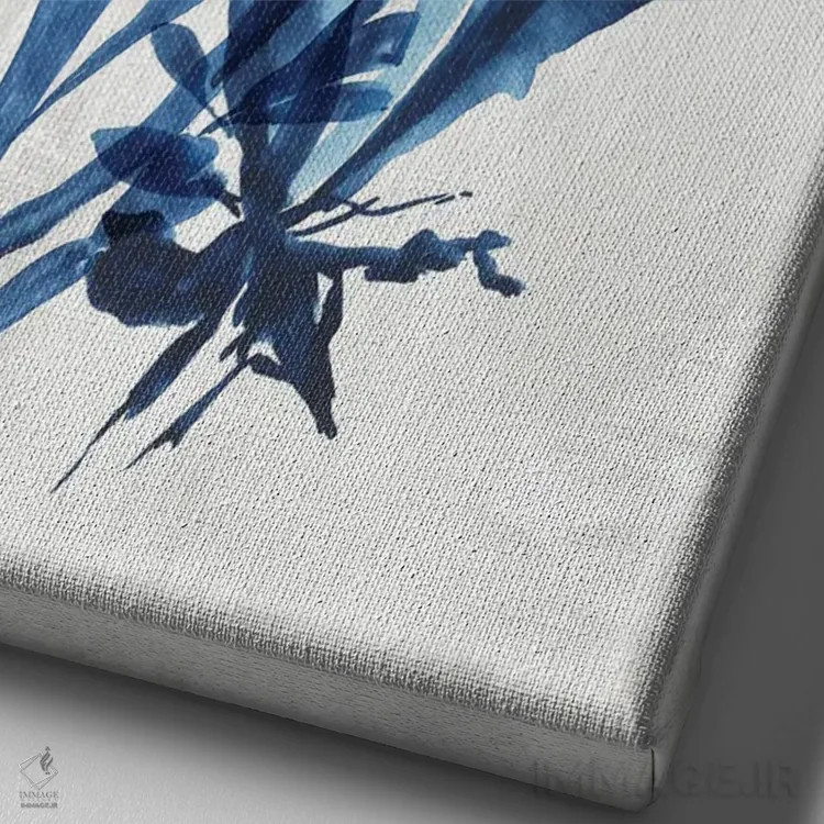 تابلو گیاه مرجانی III اثر ایمی ویلسون - نمای نزدیک بافت بوم