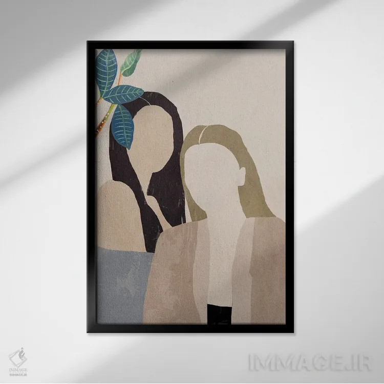 تابلو برگهای انبوه I اثر ایمی ویلسون - نمای قابدار مشکی