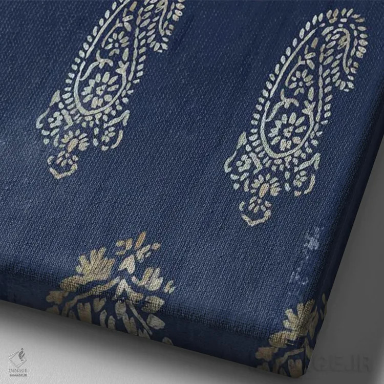 تابلو رویاهای داماسک II (نقش پارچهای) اثر ایمی ویلسون - نمای نزدیک بافت بوم