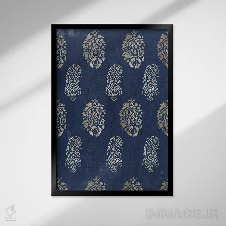 تابلو رویاهای داماسک II (نقش پارچهای) اثر ایمی ویلسون - نمای قابدار مشکی