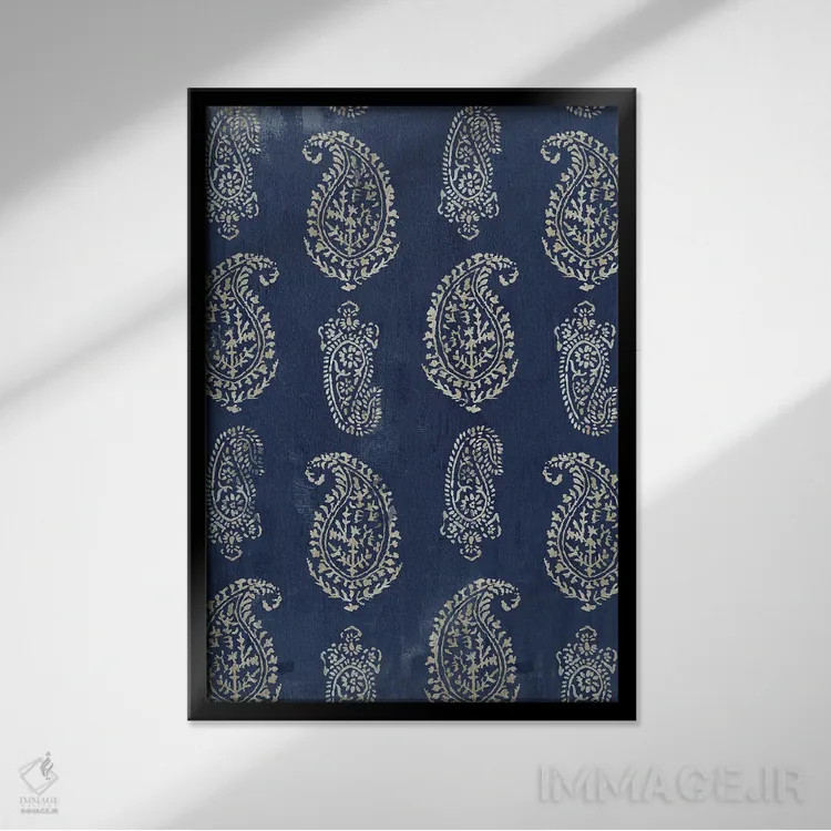 تابلو رویاهای داماسک I (نقش پارچهای) اثر ایمی ویلسون - نمای قابدار مشکی