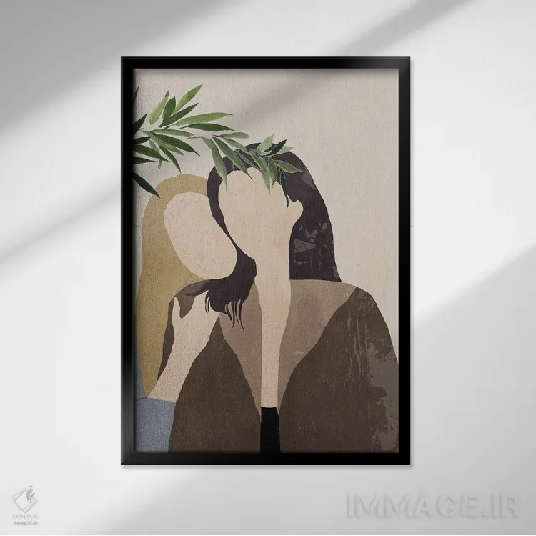 تابلو برگهای انبوه II اثر ایمی ویلسون - نمای قابدار مشکی