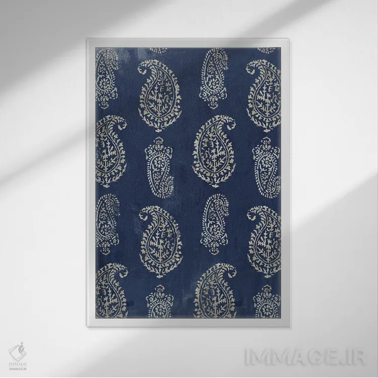 تابلو رویاهای داماسک I (نقش پارچهای) اثر ایمی ویلسون - نمای قابدار سفید