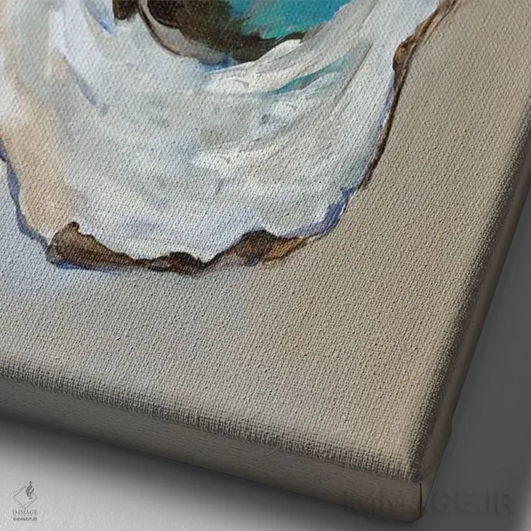 تابلو نجواهای دریایی I اثر ایمی ویلسون - نمای نزدیک بافت بوم