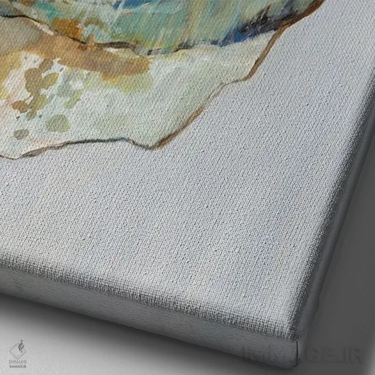 تابلو نجواهای دریایی II اثر ایمی ویلسون - نمای نزدیک بافت بوم