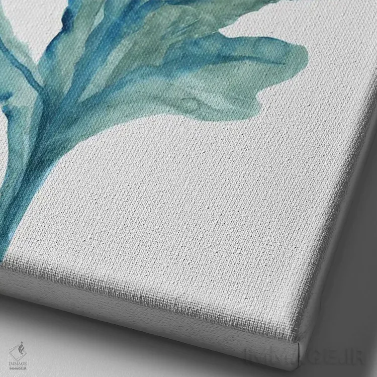 تابلو رویای صخرههای مرجانی III اثر ایمی ویلسون - نمای نزدیک بافت بوم