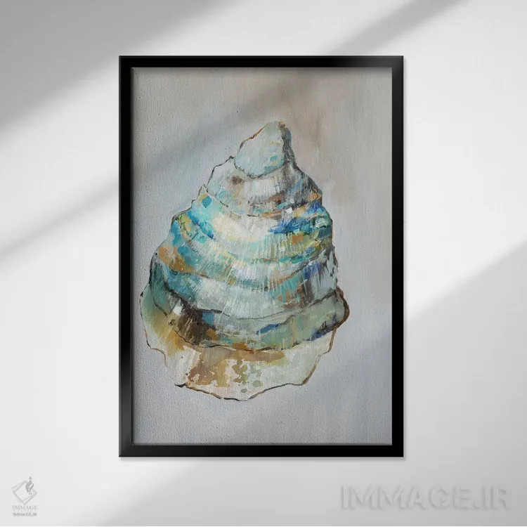 تابلو نجواهای دریایی II اثر ایمی ویلسون - نمای قابدار مشکی