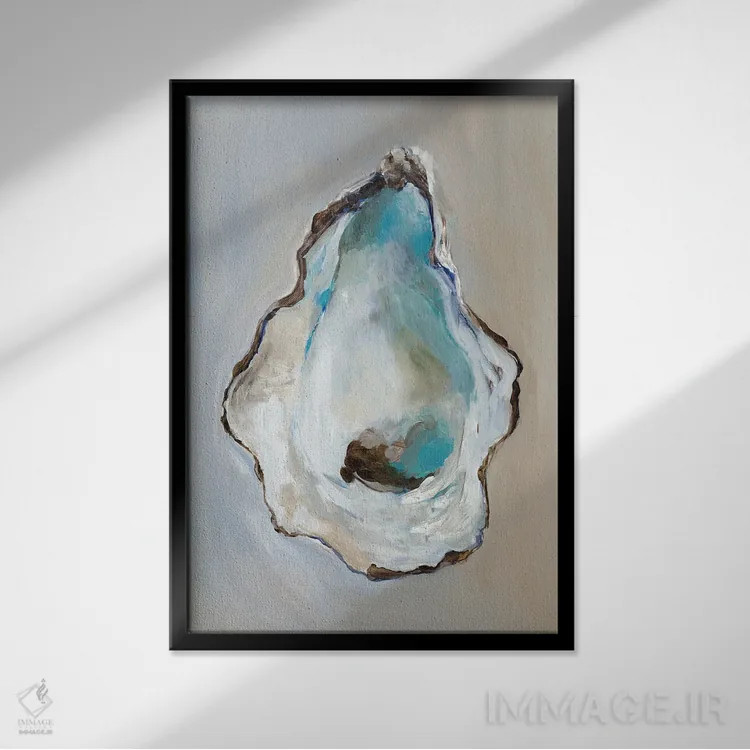 تابلو نجواهای دریایی I اثر ایمی ویلسون - نمای قابدار مشکی