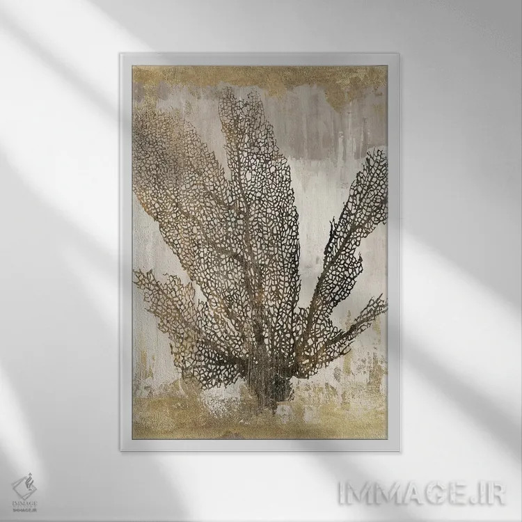 تابلو شکوه مرجان I اثر ایمی ویلسون - نمای قابدار سفید