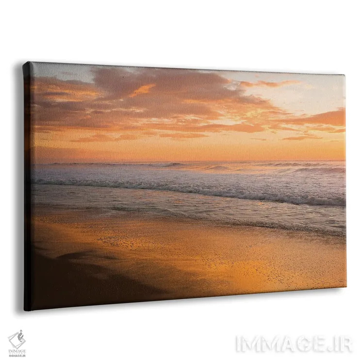 تابلو موجهای غروب اثر اندرو لِوِر - نمای پرسپکتیو محصول