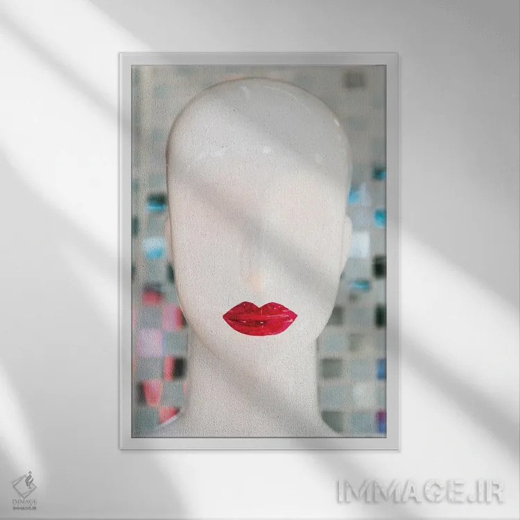 تابلو هوش مصنوعی اثر اندرو لِوِر - نمای قابدار سفید