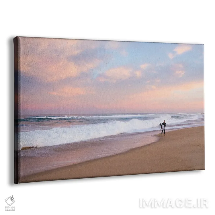 تابلو موجسواری در گرگ و میش اثر اندرو لِوِر - نمای پرسپکتیو محصول