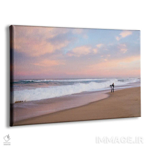 تابلو موجسواری در گرگ و میش اثر اندرو لِوِر - نمای پرسپکتیو محصول