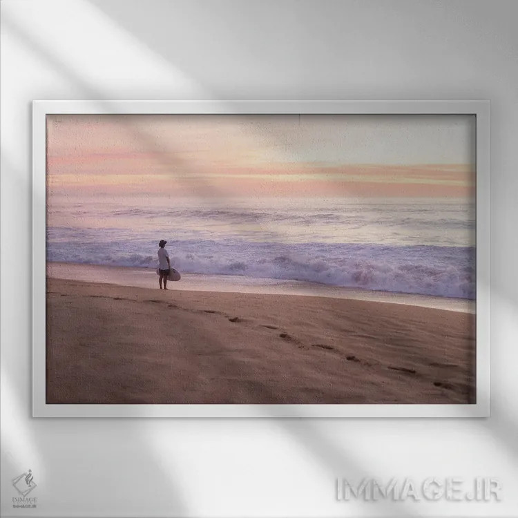 تابلو تفکر اثر اندرو لِوِر - نمای قابدار سفید