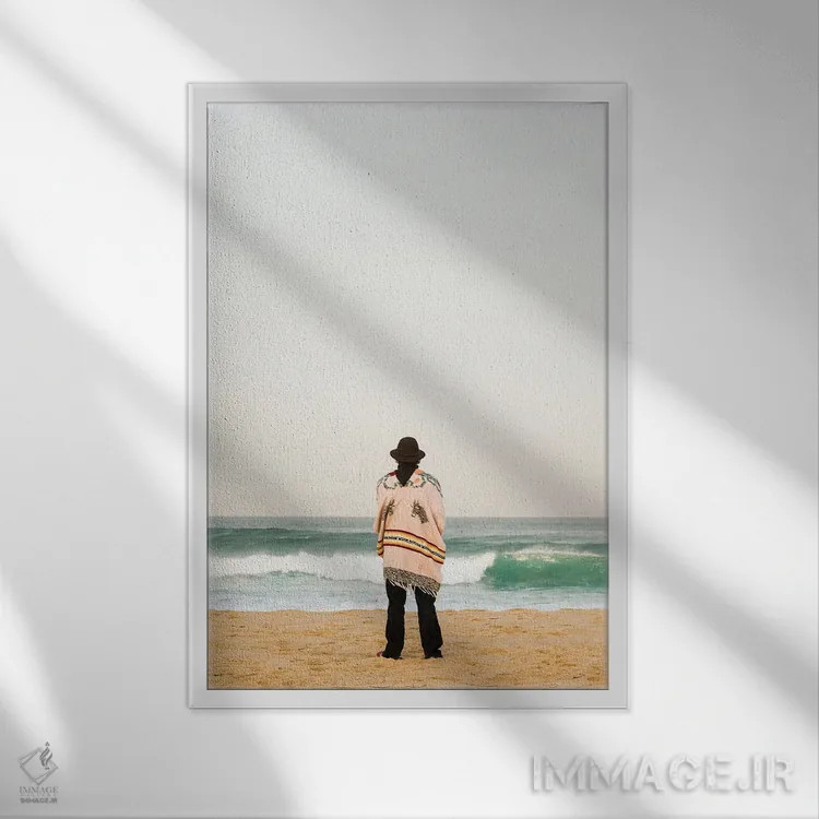 تابلو تفکر II اثر اندرو لِوِر - نمای قابدار سفید