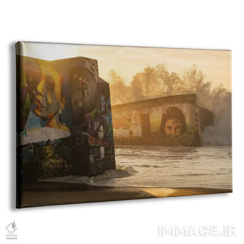 تابلو هجوم گرافیتی (نقاشی دیواری) اثر اندرو لِوِر - نمای پرسپکتیو محصول
