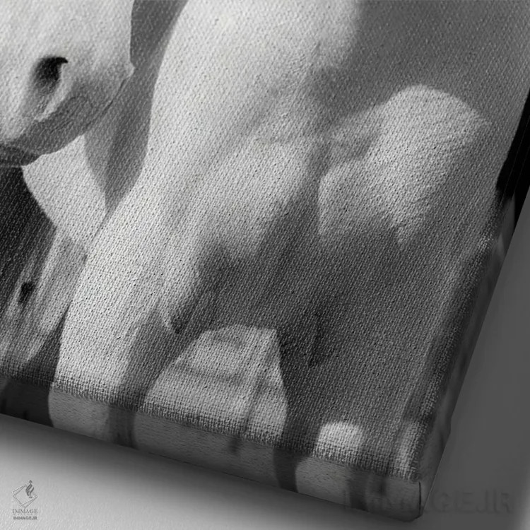 تابلو اسبهای عربی اثر اندرو لِوِر - نمای نزدیک بافت بوم