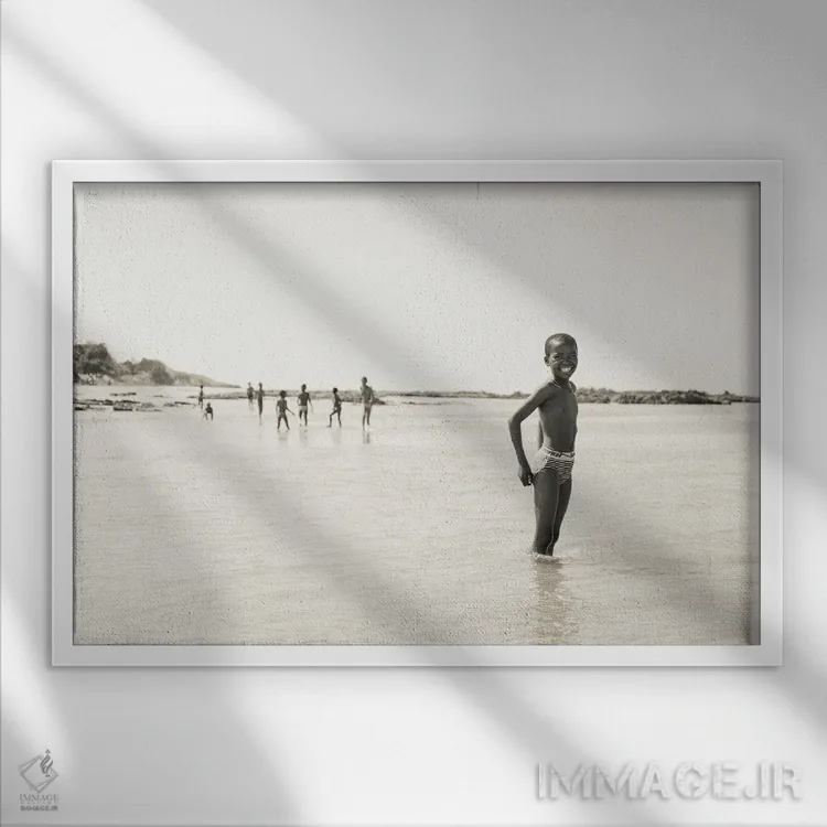 تابلو پسران رودخانه اثر اندرو لِوِر - نمای قابدار سفید