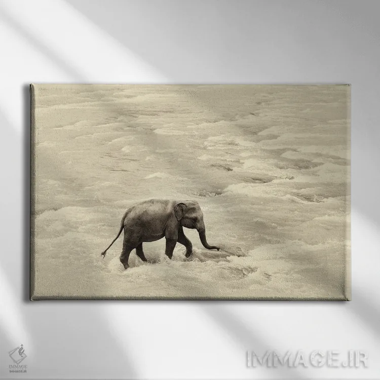 تابلو گامهای کودکانه اثر اندرو لِوِر - نمای روبهرو روی دیوار