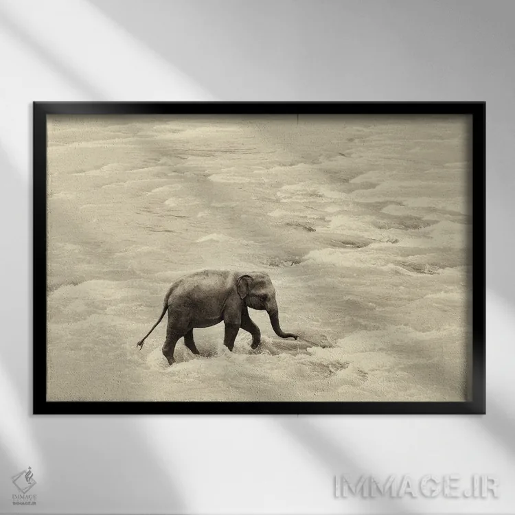 تابلو گامهای کودکانه اثر اندرو لِوِر - نمای قابدار مشکی