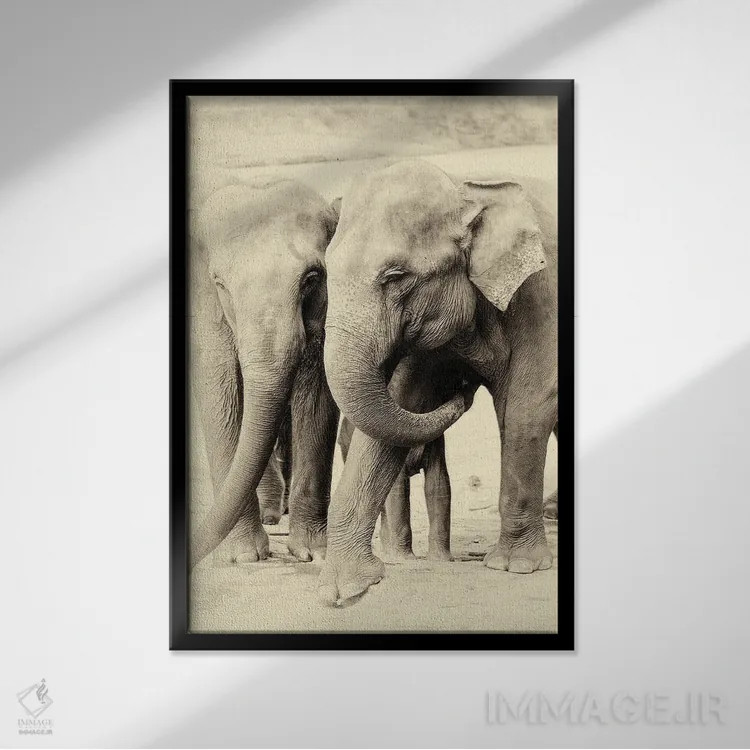 تابلو با هم بودن اثر اندرو لِوِر - نمای قابدار مشکی