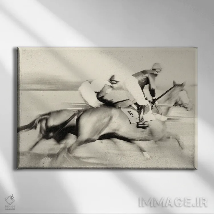 تابلو یک روز در مسابقهها اثر اندرو لِوِر - نمای روبهرو روی دیوار