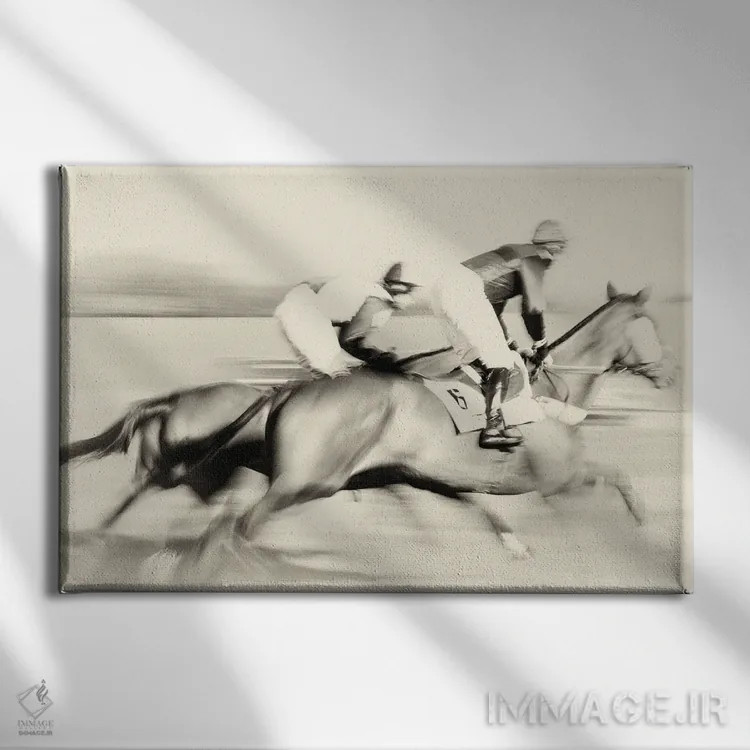 تابلو یک روز در مسابقهها اثر اندرو لِوِر - نمای روبهرو روی دیوار