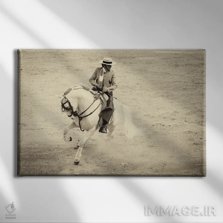 تابلو اسبسوار اسپانیایی اثر اندرو لِوِر - نمای روبهرو روی دیوار