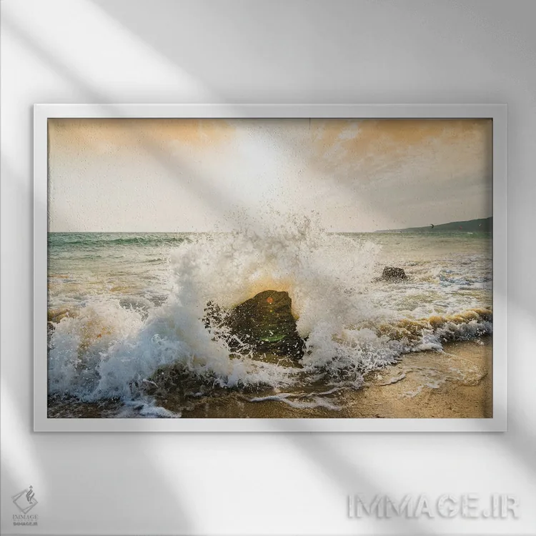 تابلو برخورد اثر اندرو لِوِر - نمای قابدار سفید