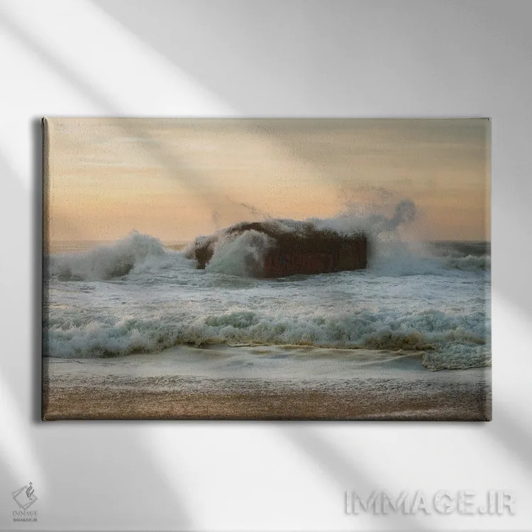 تابلو پناهگاه دریایی اثر اندرو لِوِر - نمای روبهرو روی دیوار