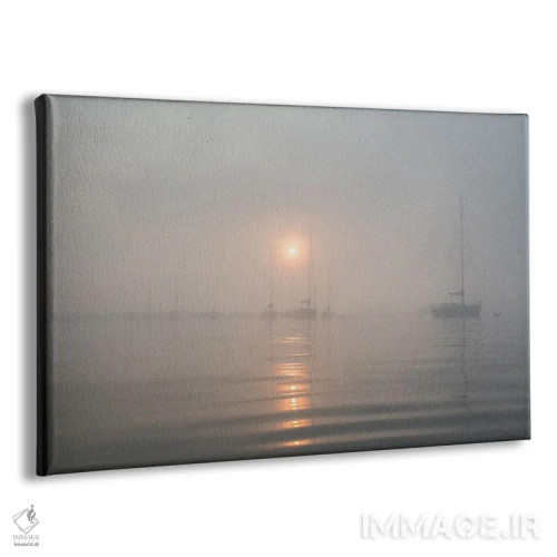 تابلو قایقها در مه II اثر اندرو لِوِر - نمای پرسپکتیو محصول