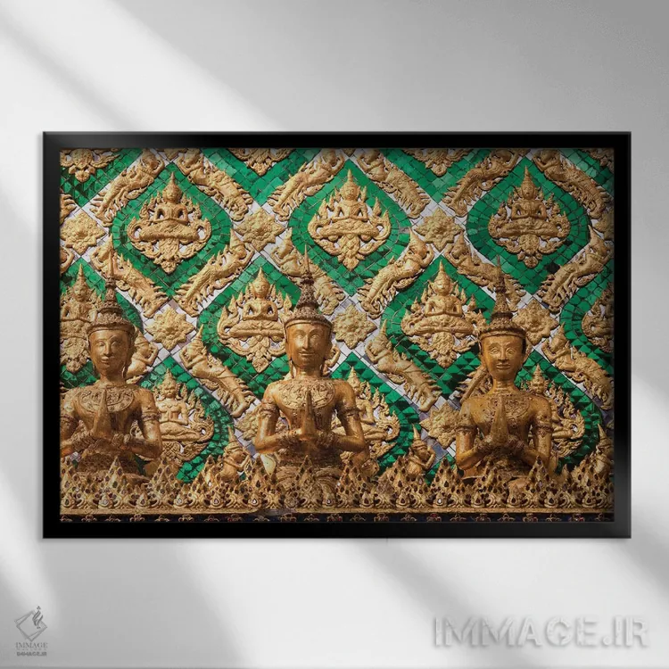 تابلو Bangkok, Thailand,کاخ بزرگ، بانکوک، تایلند اثر آرت وولف (عکاس حیات وحش آمریکایی) - نمای قابدار مشکی