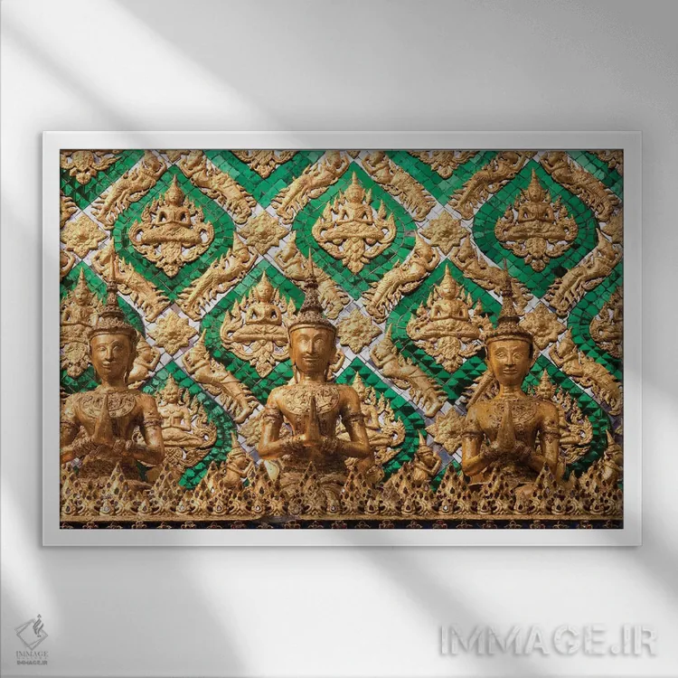 تابلو Bangkok, Thailand,کاخ بزرگ، بانکوک، تایلند اثر آرت وولف (عکاس حیات وحش آمریکایی) - نمای قابدار سفید