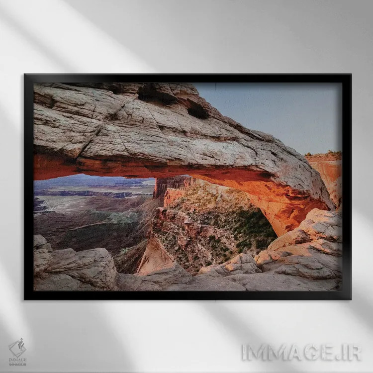 تابلو Canyonlands National Park, Utah, USA,قوس مسا در جزیره در آسمان، پارک ملی کنیونلندز، یوتا، آمریکا اثر آرت وولف (عکاس حیات وحش آمریکایی) - نمای قابدار مشکی
