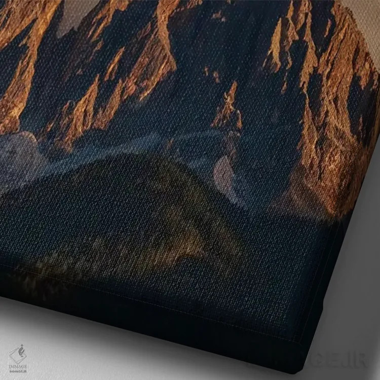 تابلو Dolomites, Italy,قلههای کوهستان، دولومیت، ایتالیا اثر آرت وولف (عکاس حیات وحش آمریکایی) - نمای نزدیک بافت بوم