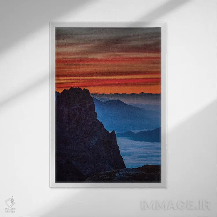 تابلو Italy,دولومیت جنوب تیرول، ایتالیا اثر آرت وولف (عکاس حیات وحش آمریکایی) - نمای قابدار سفید