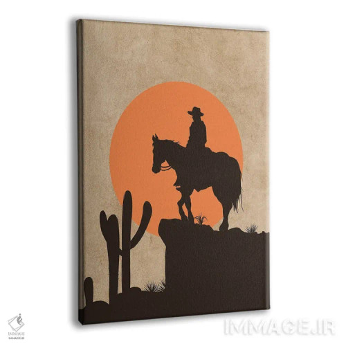 تابلو خورشید کابویی اثر اروویند پرینتس - نمای پرسپکتیو محصول