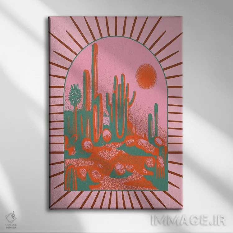 تابلو صحرای برقی اثر اروویند پرینتس - نمای روبهرو روی دیوار