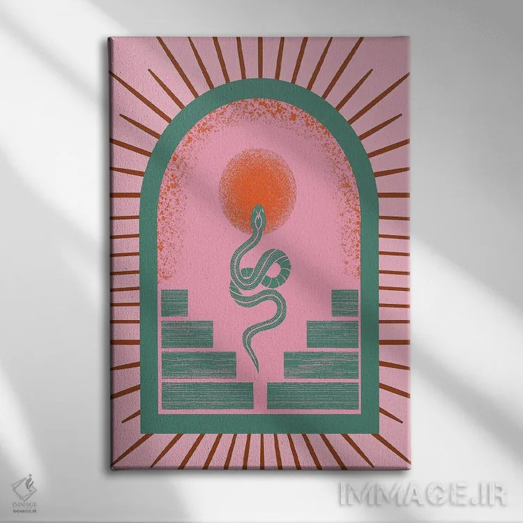 تابلو مار برقی اثر اروویند پرینتس - نمای روبهرو روی دیوار