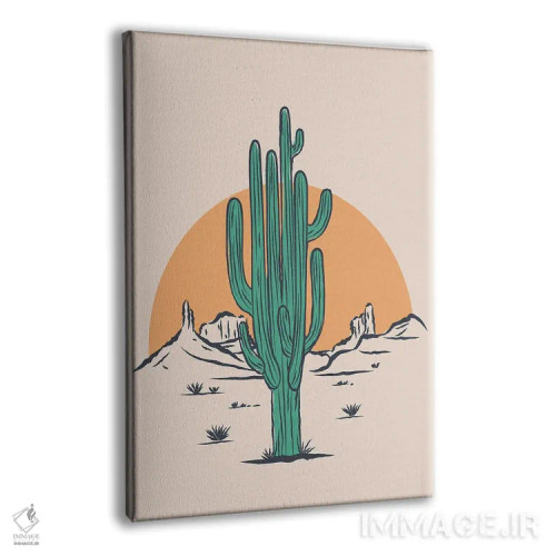 تابلو کاکتوس تنها اثر اروویند پرینتس - نمای پرسپکتیو محصول