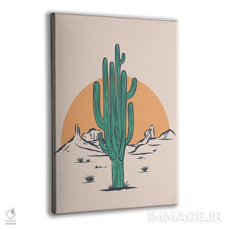 تابلو کاکتوس تنها اثر اروویند پرینتس - نمای پرسپکتیو محصول