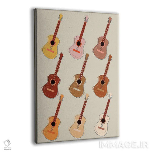 تابلو گیتارها اثر اروویند پرینتس - نمای پرسپکتیو محصول