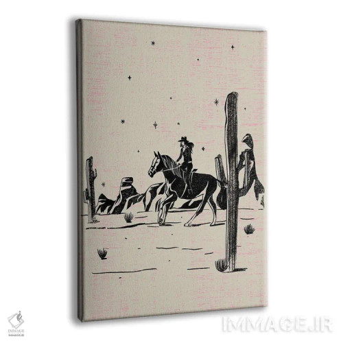 تابلو کابوی دختر تنها اثر اروویند پرینتس - نمای پرسپکتیو محصول