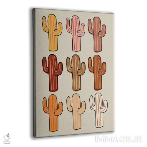 تابلو کاکتوسهای متنوع اثر اروویند پرینتس - نمای پرسپکتیو محصول