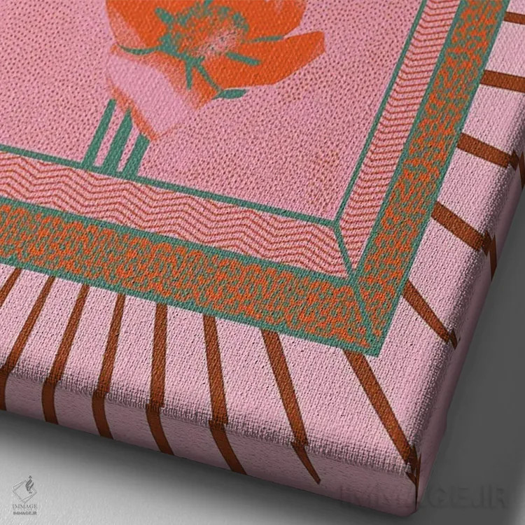 تابلو گلهای برقی اثر اروویند پرینتس - نمای نزدیک بافت بوم