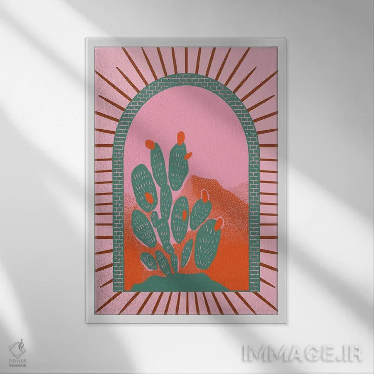 تابلو ساکولنت برقی اثر اروویند پرینتس - نمای قابدار سفید