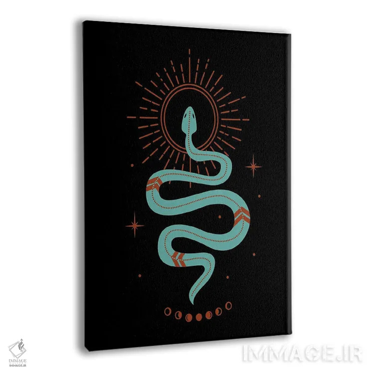 تابلو مار فیروزهای اثر اروویند پرینتس - نمای پرسپکتیو محصول