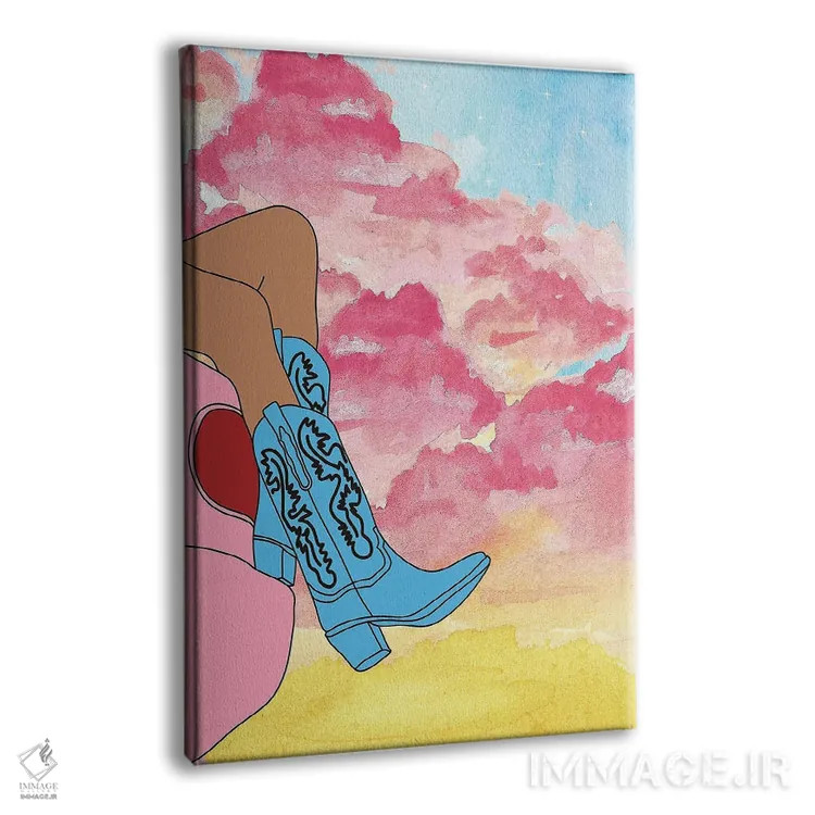 تابلو چکمههای غروب اثر اروویند پرینتس - نمای پرسپکتیو محصول