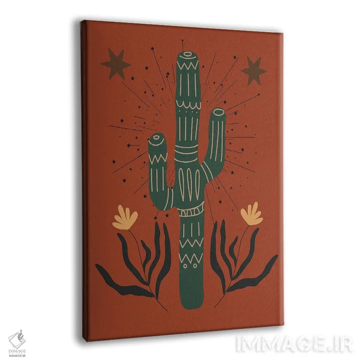 تابلو کاکتوس غربی اثر اروویند پرینتس - نمای پرسپکتیو محصول